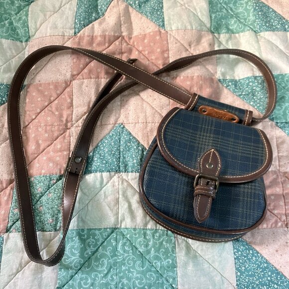 Vintage Esprit Mini Belt Bag Bum Bag Fanny Pack Crossbody Plaid 90s Grunge - Picture 2 of 13